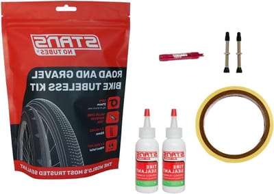Tubeless Conversiekit - Wiel Set - Fietsband Monteren - Voor Twee Velgen - 25 Millimeter - Zwart