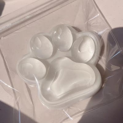 Jouet Fidget Squishy Transparent Patte de Chat Surdimensionnée Rebond Lent Anti-Stress Pincer Doux Presser Jouet pour Enfants Adultes Cadeaux de Vacances gray