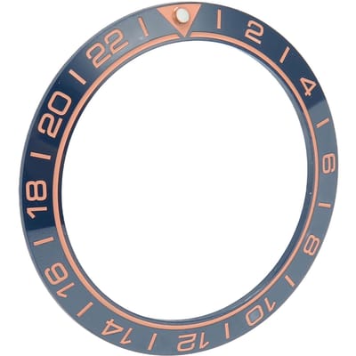 Horlogering 41,5 mm Keramische Horlogering Ring Reparatie Vervangend Accessoire voor Horlogemaker Blauwe Basis Roségouden Cijfer gray