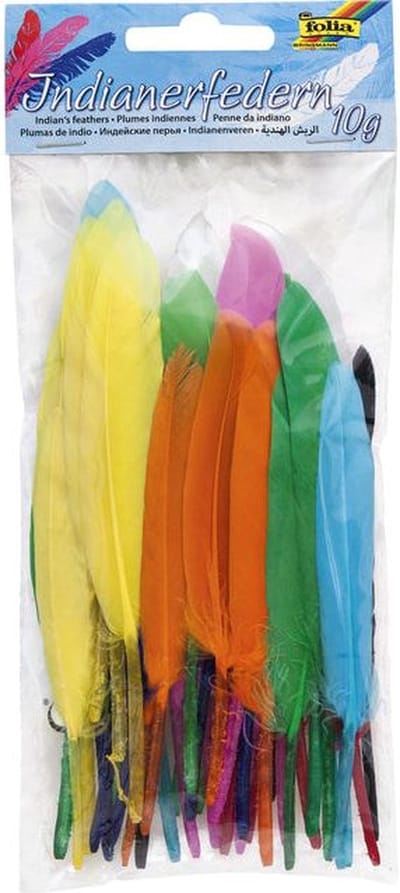 Indianen veren folia assorti | 10 stuks