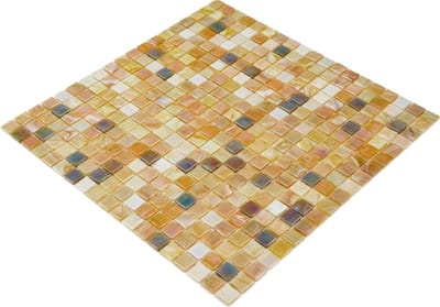 Mozaïek Tegels - Glas Mozaïek - Decoratief Gebruik - Paremoer Afwerking - 317x317 mm - Zandkleurig