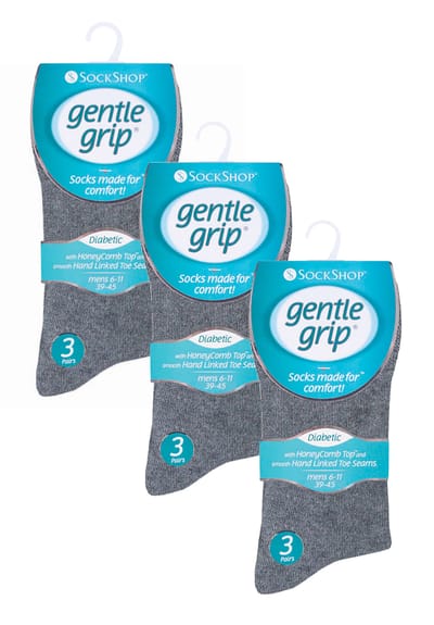 9 paar sokken zonder elastiek katoenen herensokken | Gentle Grip | Zachte losse sokken | Diabetische vriendelijke sokken - BNG