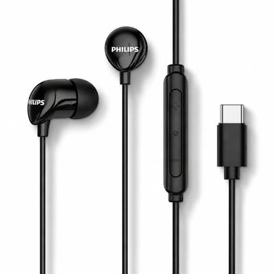 Philips oordopjes met draad - USB-C - Remote met microfoon - zwart