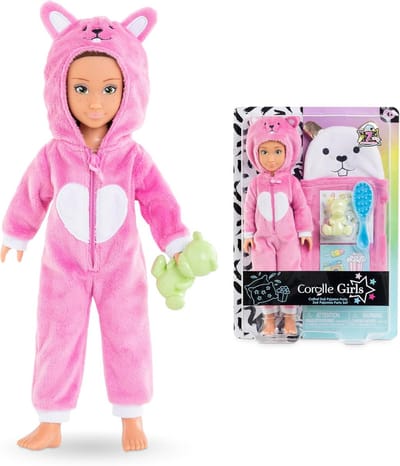 Pop set met pyjama thema en accessoires voor kinderen