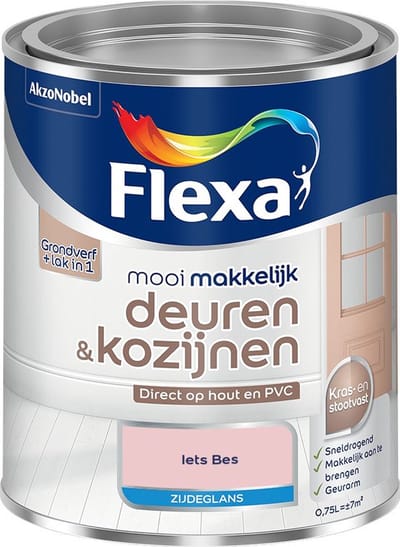 Flexa - Mooi Makkelijk Deuren & Kozijnen Zijdeglans - Iets Bes - Mengverf - 750 Ml