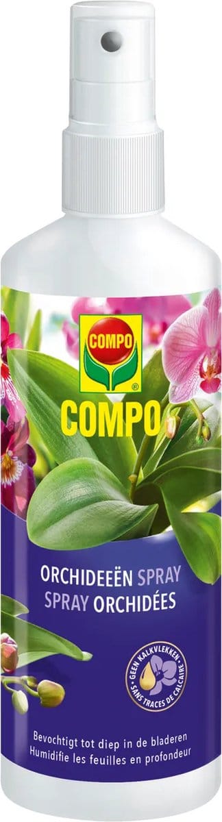 COMPO Orchideeën Spray - bevochtigt tot diep in de bladeren - voor alle soorten orchideeën - spray 250 ml