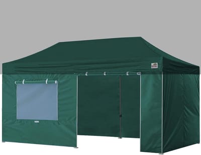 Set van 4 Zijwanden voor Partytent 3x6m - Pop-up Luifel Wanden met Deur en Ventilatiepaneel