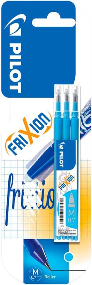 Pilot Vullingen - Frixion Ball en Frixion Click - Lichtblauw 0.7mm - op blister