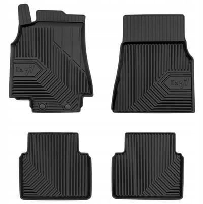 Frogum - No.77 - Automatten 3D - Geschikt voor MERCEDES-BENZ B-Klasse W245 (2005-2011) - 4-delig - TPE Rubber - Zwart