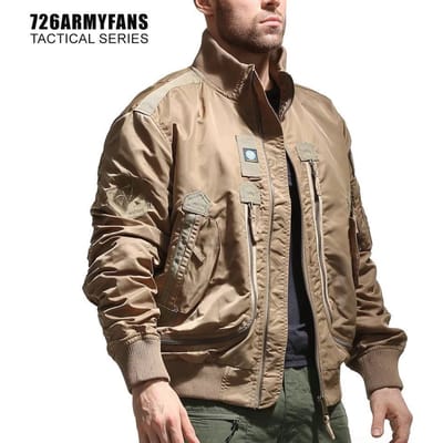 Pilotjack Heren Astronaut Cargojack Heren en Dames Eén Herfstjack Europese Maat S beige