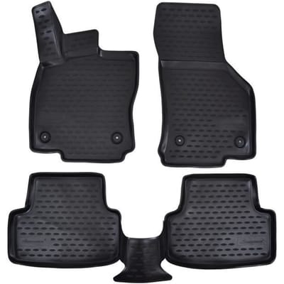 Tapis De Sol En Caoutchouc 3D - J&J AUTOMOTIVE - Volkswagen Golf 2012-2019 - Noir - Sur Mesure - Antidérapant noir