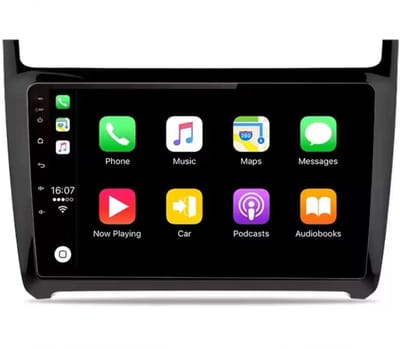 Navigatiesysteem auto met scherm - autoradio geschikt voor CarPlay en Android auto - bluetooth radio - geschikt voor Volkswagen Polo 2009-2013