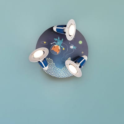 Elobra Rondell Space Mission plafondlamp, blauw