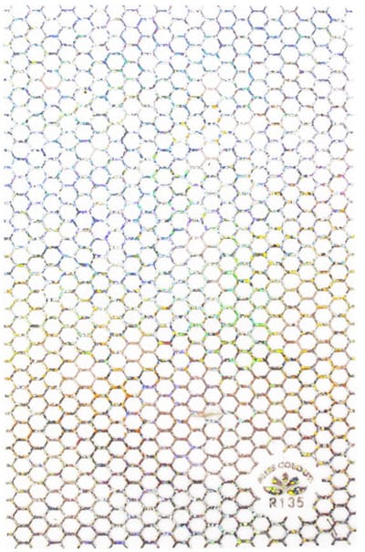 Allepaznokcie R135 - Dunne Geometrische Nagelstickers - Holo - Kleurrijke Ontwerpen - 9cm x 6cm