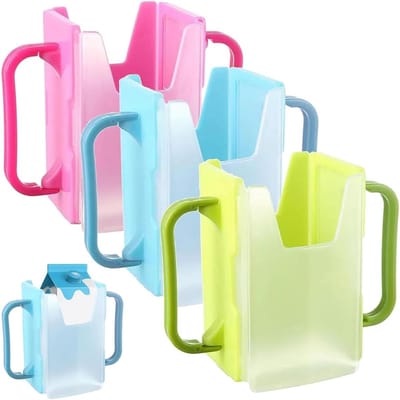 3 stuks - Sapdooshouder - Sapzakhouder - Telescopische bekerhouder - Bekerhouder voor drinkflessen zonder knijpen - Kindvriendelijke suikervrije sapdooshouder - Geen morsen