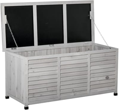 QUESTYR - Grijs - Weerbestendige Opberg box voor Tuin & Terras - Kunststof Tuinbox - 284 Liter - Water Dicht