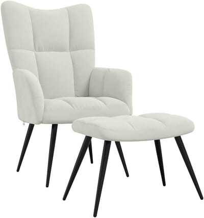 Comfortabele Relaxfauteuil met Voetenbank - Zacht Velours
