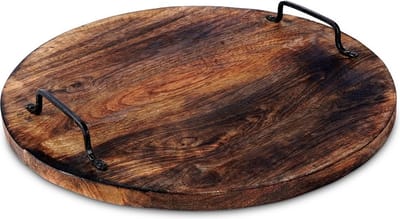 Dienblad Houten met Handgrepen 39 cm - Serveer Plateau - Serveerplateau