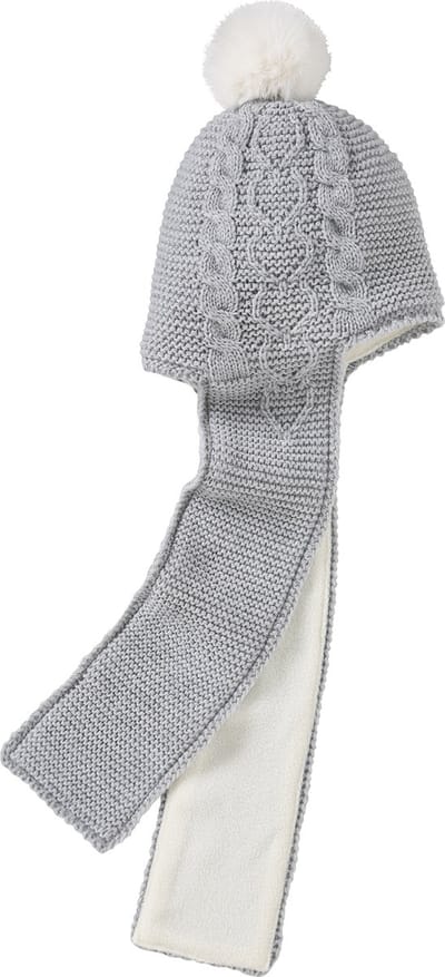 Vertbaudet 2-in-1 babymutsje/-sjaaltje met kabels en hartjes