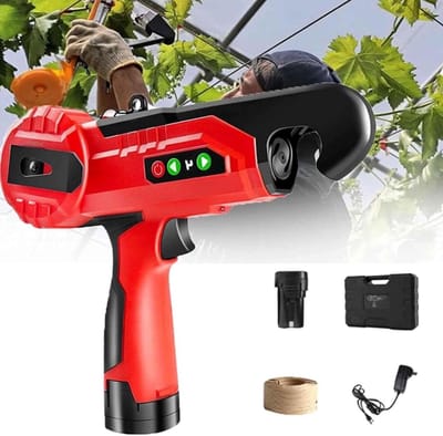 Elektrische Plantentang - Bindmachine Planten - Snel Planten Binden - Draadloze Lithium Batterij - 25 mm - Oranje