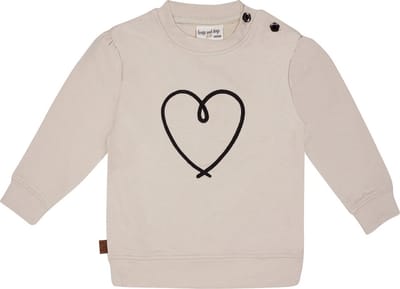 Frogs and Dogs - Heart Sweatshirt | Beige - Katoen - Maat 62