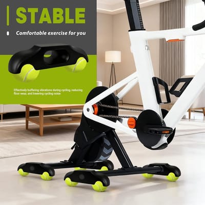Rocker Plate Voeten - Wipplaten Fietstrainer - Dynamische Fietservaring - Met 8 Tennisballen - 35x22x7.5 cm - Zwart