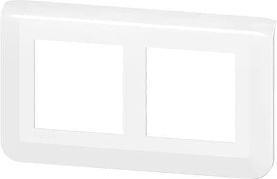 Afdekplaat - Dubbele plaat - Renovatie projecten - Voor 2x2 modules - Horizontaal - Wit