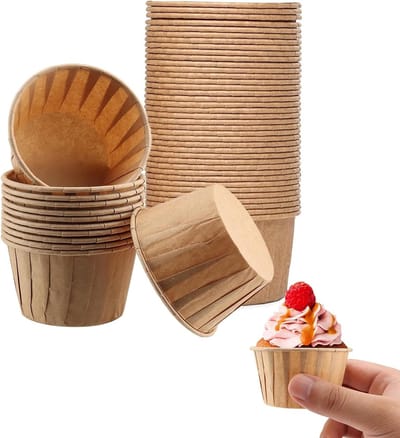 Set van 50 Papieren Cupcakevormpjes, Makkelijk te Scheuren, Perfect voor Feestjes, Verjaardagen en Bruiloften
