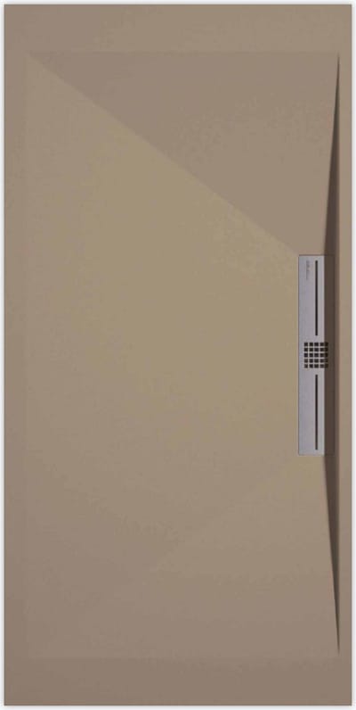 Sanifun douchebak Stone Side Moka Smooth 900 x 900 S