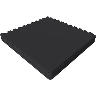 Gorilla Sports Vloermatten - Beschermingsmatten - 6 matten + 12 eindstukken - Puzzel mat - Zwart