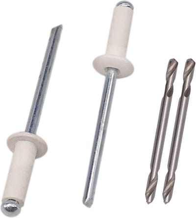 500x Aluminium Blindklinknagels 4.0 x 12 mm - Koepelkop Popklinknagels RAL 9010 Wit