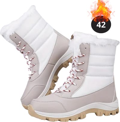 Nivard Snowboots - Sneeuwschoenen - Sneeuwboots - Dames - Wintersport - Ski - Skischoenen - Lichtgrijs - 42- Laarzen