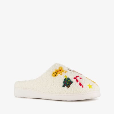 Thu!s dames pantoffels christmas - Beige - Sloffen - Maat 37