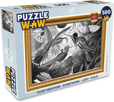 Puzzel Oude meesters - Kunstwerk - Lijst - Gold - Legpuzzel - Puzzel 500 stukjes