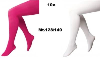 10x Maillot roze en wit mt.128/140 - Piet Sinterklaas halloween evenement thema feest festival kou