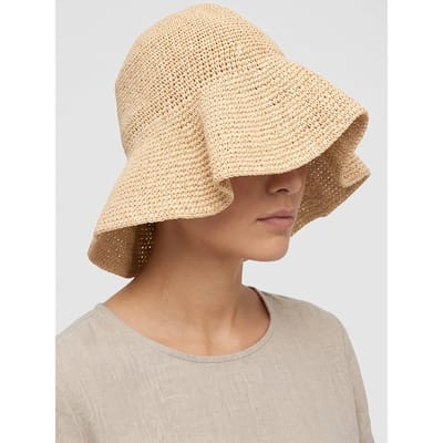 ARKET Casi Straw Beige Size: M/56 | Hats & Caps Outlet | Dames | Beige