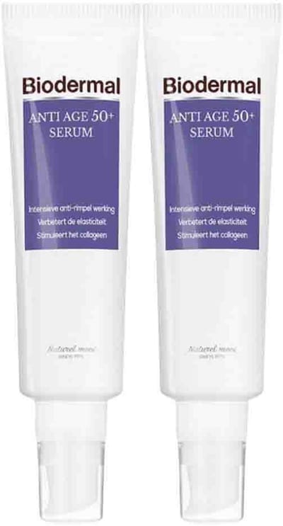Biodermal - Gezichtsserum Anti Age 50+ - 2 x 30 ml - Voordeelverpakking