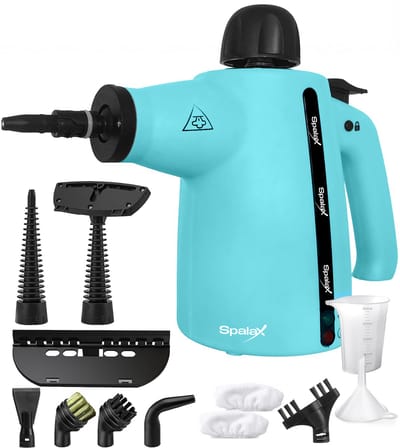 Spalax 14-in-1 Stoomreiniger - Krachtig Stoomapparaat vloer, badkamer, bank & tapijt - Handstomer - Vlekkenreiniger - Handstoomreiniger voor kleding - Tapijtreiniger - Steam Cleaner