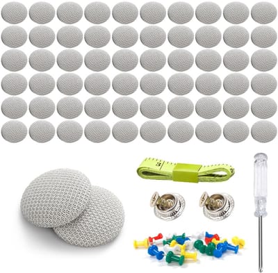 Allecto - Autodak-reparatieset - 60 stuks - Inclusief schroevendraaier en meetlint - Aswit - Universeel - Perfect voor dakhemelreparatie