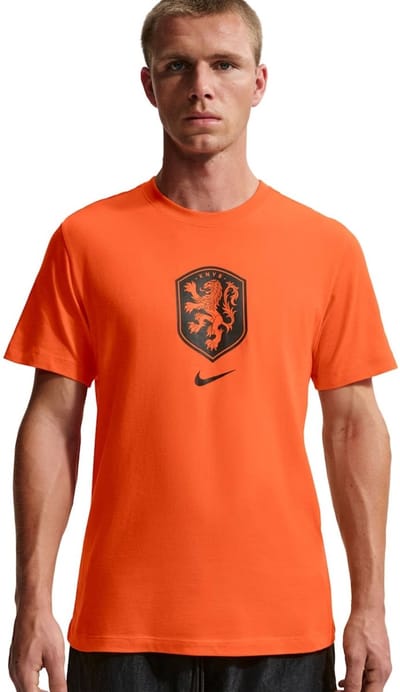 Nike Nederland Crest T-Shirt 2026-2028 - Oranje - Maat S - Heren