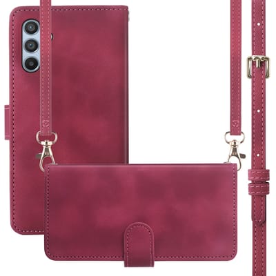imoshion Hoesje - Geschikt voor Samsung Galaxy A54 (5G) - Bookcase met koord - Rood