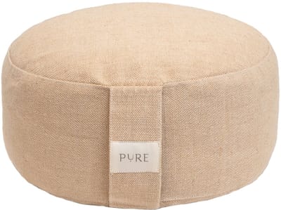 Meditatiekussen eco jute bruin rond 2.0 - Pure | Yoga kussen