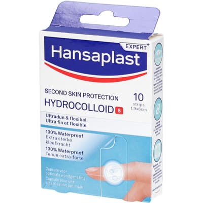 Hansaplast S Second Skin Protection Pleisters - Hydrocolloïde Wondpleisters - Vingerpleisters - 10 stuks - Waterproof - 72+ uur fixatie