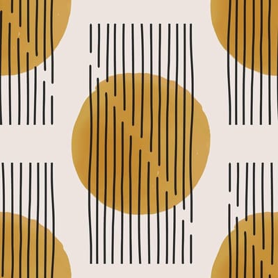 Zelfklevend Geometrisch Behang 44.5cm x 7m - Decoratieve Cirkelpatronen in Wit en Oranje voor Badkamer en Keuken, Boho Stijl Decoratie