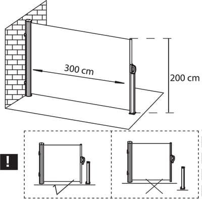Springos Windscherm - Tuinscherm - Oprolbaar - Waterbestendig - Staal - Aluminium - Grafiet - 300 X 200 CM