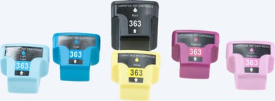 KATRIZ® huismerk ink HP363 Zwart + HP363 Cyaan + HP363 Magenta + HP363 Geel + HP363 Licht Cyaan + HP363 Licht Magenta | voor HP PhotoSmart 3210/3210/3300/3310/8250 | 6 stuks