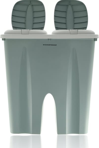 Afvalemmer 50 Liter (2x 25L) - Groene Duobin afvalbak -Afvalscheiding - Luxe Prullenbak