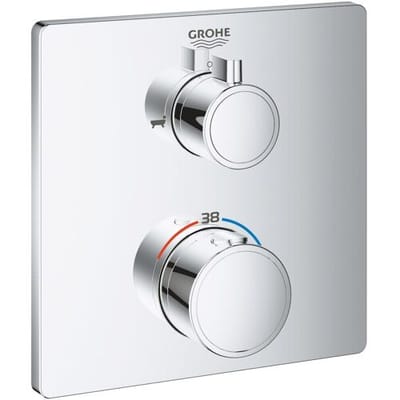 GROHE Grohtherm thermostatische inbouw douchekraan - Douche/Bad omstelling - Chroom