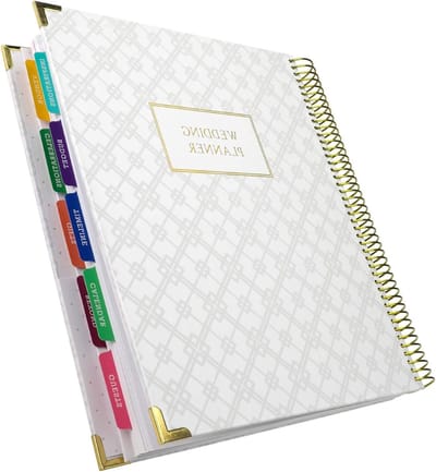 Bruiloft Planner - Trouwplanner Organizer - Bruiloft Plannen - 18 Maanden OngeДата - 9x11 Inch - Wit