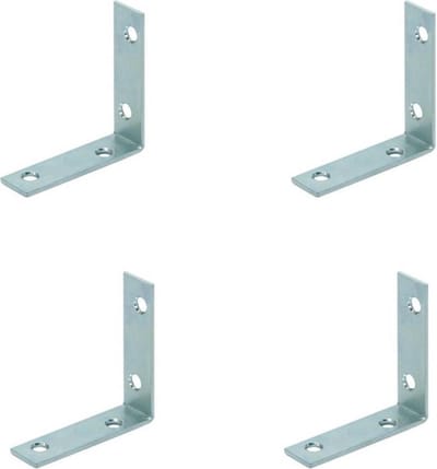 TQ4U stoelhoek | 60 x 60 mm | 18 mm breed | 2 mm dik | verzinkt | 4 STUKS